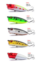 Hot 1pcs Fishing Lures 6.5cm/12g Topwater Popper Bait