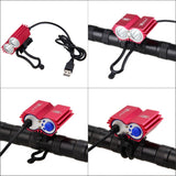 Waterproof LED Front Bicycle Headlight Dual Lamps