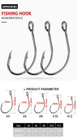 DAGEZI Carbon Steel Fishing Hook 25Pcs/Lot #4-#12