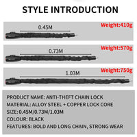 WEST BIKING Bicycle Lock Steel Anti-Theft Bike Chain