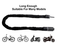 WEST BIKING Bicycle Lock Steel Anti-Theft Bike Chain