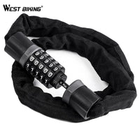 WEST BIKING Long Safty Chain Lock For Bike Password Code