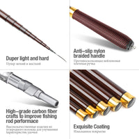 DONQL Ultra-light carbon fiber stream telescopic carp feeder rod