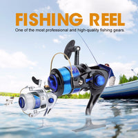 YF1000 Spinning fishing reel with fishing line 5.5:1 5.2:1 4.1:1 12BB