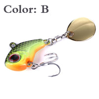 1Pcs Rotating Metal VIB vibration Bait Spinner Spoon Fishing Lures 9g 16g 21g