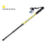 Pioneer Trekking Ski Pole Walking Stick Adjustable Hiking Alpenstock Shock Aluminum Climbing Camping Adjustable Telescopic Cane