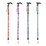 Printed non slip adjustable walking stick crutches cane