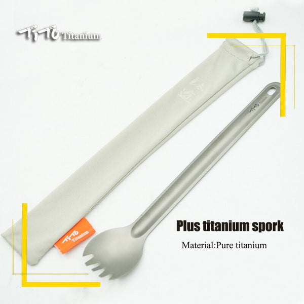 TiTo titanium long handle spoon / spork