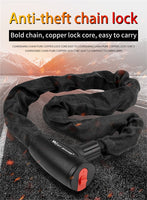 WEST BIKING Bicycle Lock Steel Anti-Theft Bike Chain