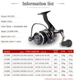 Q&L Fishing reels with metal cupspeed ratio 5.2:1 AC2000-7000 5+1BB