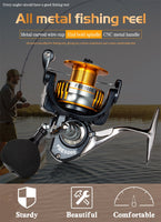 Q&L 2000-7000 carp fishing reels with metal cup FBE 5.0:1 KG