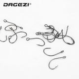 DAGEZI Carbon Steel Fishing Hook 25Pcs/Lot #4-#12