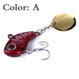 1Pcs Rotating Metal VIB vibration Bait Spinner Spoon Fishing Lures 9g 16g 21g