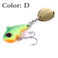 1Pcs Rotating Metal VIB vibration Bait Spinner Spoon Fishing Lures 9g 16g 21g