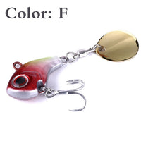 1Pcs Rotating Metal VIB vibration Bait Spinner Spoon Fishing Lures 9g 16g 21g