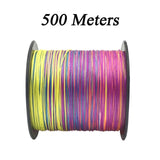12 Strands multicolor lure line PE braided wire multifilament weaving