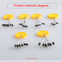 10pcs/lot 6 in 1 Size rubber oval stopper for fishing bobber float