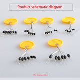 10pcs/lot 6 in 1 Size rubber oval stopper for fishing bobber float