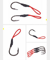 10pcs/lot 1/0 - 10/0 jigging fishing hook with pE line