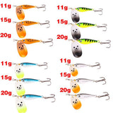 1pcs Rotating Metal Spinner Fishing Lures 11g 15g 20g