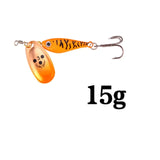 1pcs Rotating Metal Spinner Fishing Lures 11g 15g 20g