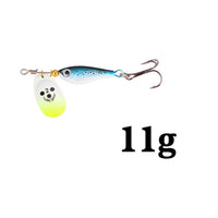 1pcs Rotating Metal Spinner Fishing Lures 11g 15g 20g