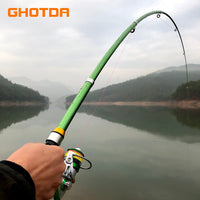 GHOTDA NEW High Carbon Portable Telescopic Fishing Rod 2.1M -3.6M
