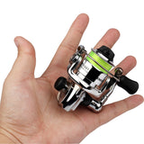 Mini 100 Pocket Spinning Fishing Reel 4.3:1 Metal Wheel