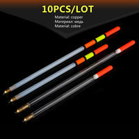 10PCS/set 2.0/2.5/3.0G clear plastic fishing float transparent pipe drift