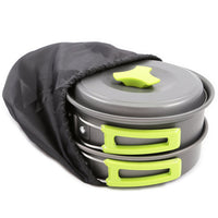 11pcs portable camping cookware mess kit backpacking