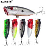 Hot 1pcs Fishing Lures 6.5cm/12g Topwater Popper Bait