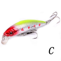 Aorace Minnow Fishing Lure 70mm 8g 3D Eyes Crankbait wobbler