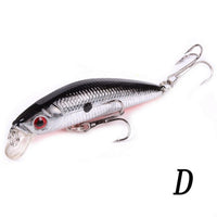 Aorace Minnow Fishing Lure 70mm 8g 3D Eyes Crankbait wobbler