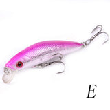 Aorace Minnow Fishing Lure 70mm 8g 3D Eyes Crankbait wobbler