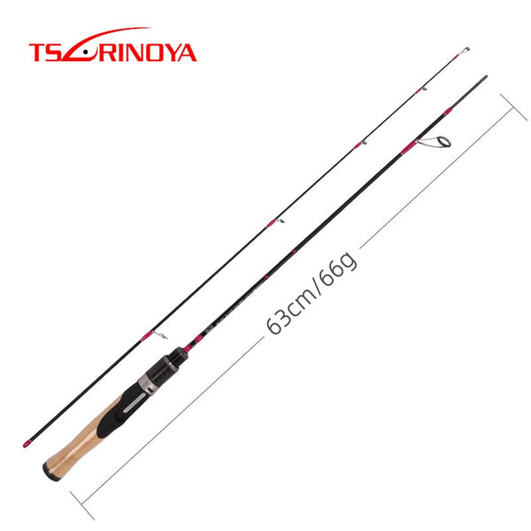 TSURINOYA CLEVER Spinning Casting Fishing Rod UL L Power Line 1-6lb Lure WT 1-7g 2 Sections