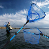 Fish Landing Foldable Collapsible Telescopic Pole Handle Durable Nylon Material Mesh