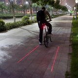 Waterproof Bicycle Taillights LED Laser Safety Warning