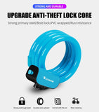 WEST BIKING Bicycle Cable Lock Anti-theft Lock With Keys 1.2M