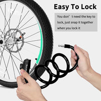 WEST BIKING Bicycle Cable Lock Anti-theft Lock With Keys 1.2M