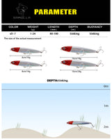 Pencil Sinking Fishing Lure Weights 10-24g