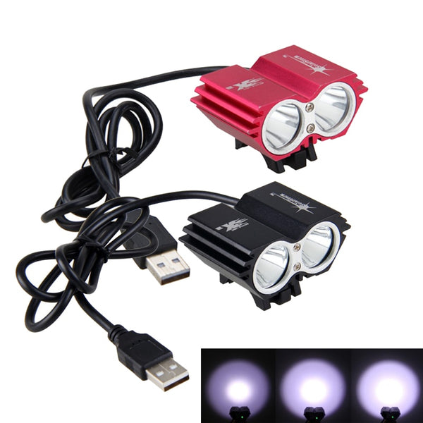 Waterproof LED Front Bicycle Headlight Dual Lamps