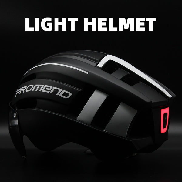 PROMEND Bicycle Helmet LED Light Rechargeable Intergrally