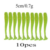 10pcs Easy Shiner Silicone Worms Soft Baits 5cm 0.7g Jigging Wobblers