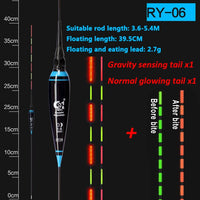 JiuYu Smart Fishing Led Light Float Night Luminous Floats Automatically Remind Fishing tackle