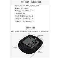 Waterproof LCD Digital Bike Computer Odometer Speedometer