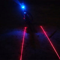 Bicycle LED Rear Tail light Laser Night