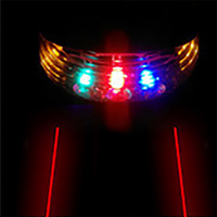 Bicycle LED Rear Tail light Laser Night