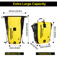 WEST BIKING 100% Waterproof Bicycle Bags Panniers Quality