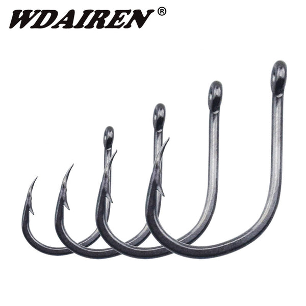 Wdairen 100Pcs fishing hooks(GF) #3-#12 carbon steel