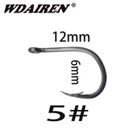 Wdairen 100Pcs fishing hooks(GF) #3-#12 carbon steel